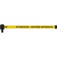 PLUS Banner, Attention - Entr&eacute;e Interdite, 15', Black and Yellow Tape Ontario Safety Products