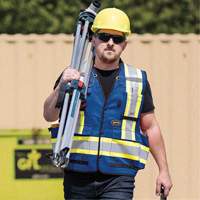 6681 High-Visibility Antimicrobial Mesh-Back Surveyor Vest, Royal Blue, Small, Polyester Ontario Safety Products