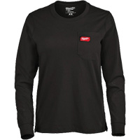 GRIDIRON Long Sleeve Pocket T-Shirt, Women's, X-Small, Black Ontario Safety Products