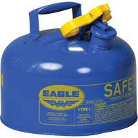 Bidon de s&eacute;curit&eacute; pour le k&eacute;ros&egrave;ne, Type I, Acier galvanis&eacute;, 2,5 gal. US, Bleu, Homologu&eacute; FM/List&eacute; UL/ULC Ontario Safety Products