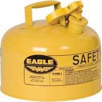 Bidon de s&eacute;curit&eacute; pour le diesel, Type I, Acier galvanis&eacute;, 2,5 gal. US, Jaune, Homologu&eacute; FM/List&eacute; UL/ULC Ontario Safety Products