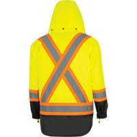 Parka de s&eacute;curit&eacute; d'hiver imperm&eacute;able 7-en-1 5057 Pioneer Yukon, Polyester, Noir/Jaune lime haute visibilit&eacute;, T-petit Ontario Safety Products