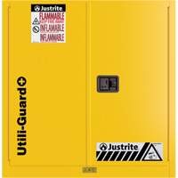 Utili-Guard+ Flammable Safety Cabinet, 30 gal., 1 Door, 43" W x 44" H x 22" D Ontario Safety Products