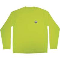 Chill-Its 6689 Cooling Long Sleeve Sun Shirt with UV Protection, High-Visibility Lime-Yellow, Small Ontario Safety Products