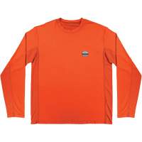 Chill-Its 6689 Cooling Long Sleeve Sun Shirt with UV Protection, Orange, Small Ontario Safety Products