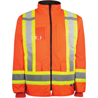 Manteau haute visibilit&eacute; 7-en-1, Polyester, Orange haute visibilit&eacute;, T-petit Ontario Safety Products