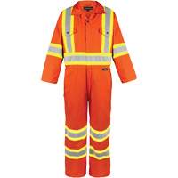 Combinaison non doubl&eacute;e haute visibilit&eacute;, Petit, Orange haute visibilit&eacute; Ontario Safety Products