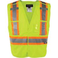 High-Visibility 5-Point Tear Away Vest, High Visibility Orange, Medium/Small, Polyester Ontario Safety Products