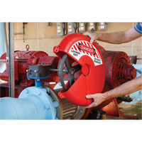 Dispositif de verrouillage coulissant pour vanne &agrave; opercule, Type Volant Ontario Safety Products