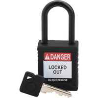 Velocity Safety Lockout Padlock, Safety Padlock, Keyed Different, Nylon, 1-1/2" Width Ontario Safety Products