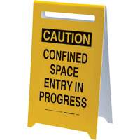 "Caution Confined Space Entry In Progress" Floor Sign, English Ontario Safety Products