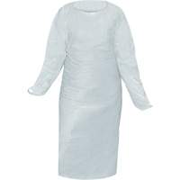CoverMe Gown with Thumbholes, One Size, White, Polyethylene Ontario Safety Products