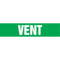 Marqueurs de tuyau "Vent", Autocollant, 4" h x 24" la, Blanc/vert Ontario Safety Products