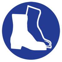Right to Know Pictogram Labels -Boots, Vinyl, Sheet, 1" L x 1-1/8" W SJ079 | Ontario Safety Product
