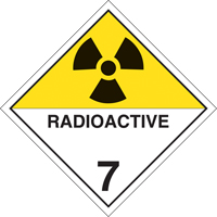 Radioactive Materials TDG Placard, Adhesive Vinyl Ontario Safety Products