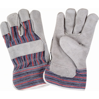 Rugged Fitters Gloves, Large, Split Cowhide Palm, Cotton Inner Lining Ontario Safety Products