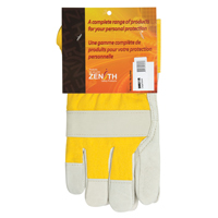 Abrasion-Resistant Winter-Lined Fitters Gloves, Large, Grain Cowhide Palm, Foam Fleece Inner Lining SM611R | Ontario Safety Product