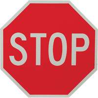 Double-Sided "Stop/Slow" Traffic Control Sign, 18" x 18", Aluminum, English SO101 | Ontario Safety Product