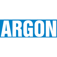 "Argon" Pipe Markers, Self-Adhesive, 2-1/2" H x 12" W, White on Blue SQ430 | Ontario Safety Product