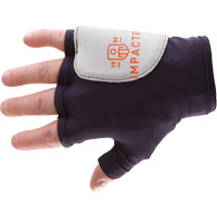 Palm/Side Fingerless Protection Gloves - Right, X-Small, Suede Palm, Slip-On Cuff Ontario Safety Products