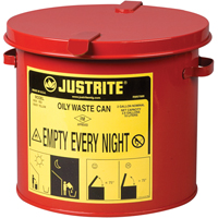 Oily Waste Cans, FM Approved/UL Listed, 2 US gal., Red SR356 | Ontario Safety Product