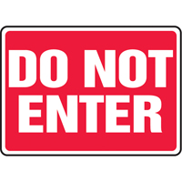 Enseigne  Do Not Enter , 7" x 10", Vinyle, Anglais Ontario Safety Products