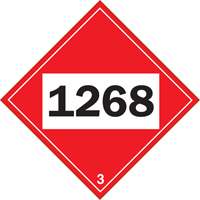 1268 Petroleum Distillates TDG Placard, Plastic SS833 | Ontario Safety Product