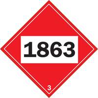 Plaque-&eacute;tiquette TMD 1863 pour liquide inflammable carburant aviation, Plastique Ontario Safety Products
