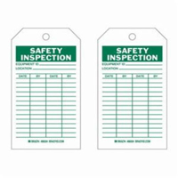 Safety Inspection Tags, Polyester, 4" W x 7" H, English SX418 | Ontario Safety Product