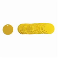 &eacute;tiquettes rondes vierges pour vannes, Aluminium, 1,5" dia. Ontario Safety Products