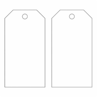 Blank Accident Prevention Tags, Metal, 3" W x 5-3/4" H SX816 | Ontario Safety Product