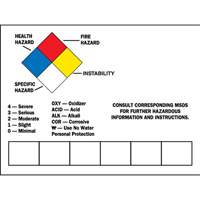 &eacute;tiquette inscriptible vierge pour contenant, Vinyle, Feuille, 10" lo x 7" la Ontario Safety Products