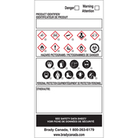 OTS WHMIS Labels, Vinyl, Sheet, 6" L x 3" W SY083 | Ontario Safety Product