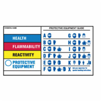 Protective Equipment Labels, Polyester, Sheet, 5" L x 3" W SY712 | Ontario Safety Product