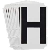 Quick-Align<sup>®</sup>Individual Gothic Number and Letter Labels, H, 4" H, Black SZ996 | Ontario Safety Product