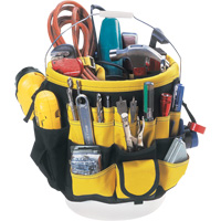 Tool Bucket Organizer, 6" L x 11" W x 12" H, Nylon, Black/Yellow TBN264 | Ontario Safety Product
