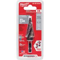 #4 Shockwave Impact Duty Step Drill Bit, 3/16" - 7/8" , 1/16" Increments, Titanium Ontario Safety Products