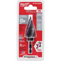#9 Shockwave Impact Duty Step Drill Bit, 7/8" - 1-1/8" , 1/4" Increments, Titanium Ontario Safety Products
