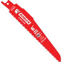 Reciprocating Blade for Thick Metal/Demolition, Bi-Metal, 8-10 TPI, 6" L Ontario Safety Products