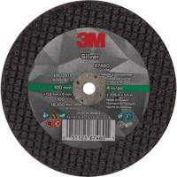 Silver Cut-Off Wheel, 4" x 0.04", 1/4"-28 Arbor, Type 1, Ceramic, 19100 RPM Ontario Safety Products