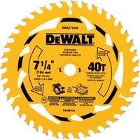 Circular Saw Blade, 7-1/4", 40 Teeth, Wood Use Ontario Safety Products