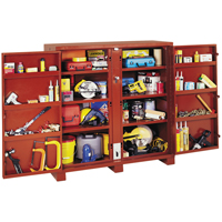 Jobsite Shelf Cabinet, Steel, 58.7 Cubic Feet, Red Ontario Safety Products