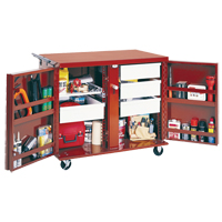 Rolling Work Bench, 49-7/8" W x 40-5/8" H x 26-7/8" D, 24.6 Cubic Feet Capacity TEP181 | Ontario Safety Product