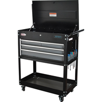 Utility Cart, 4 Drawers, 18" L x 33" W x 39" H, Black Ontario Safety Products