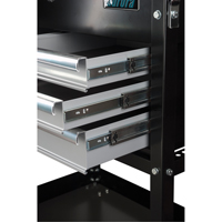 Utility Cart, 4 Drawers, 18" L x 33" W x 39" H, Black Ontario Safety Products