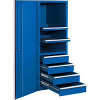 Armoire à outils latérale de série standard EX, 4 tiroirs, 24" la x 31" p x 63-3/8" h, Bleu TEP598 | Ontario Safety Product