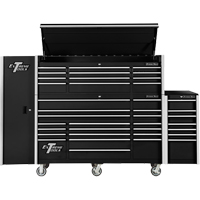 RX Series Side Cabinet, 3 Drawers, 19" W x 25" D x 61" H, Black TEQ493 | Ontario Safety Product