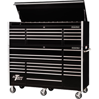 RX Series Rolling Tool Cabinet, 19 Drawers, 72" W x 25" D x 47" H, Black TEQ505 | Ontario Safety Product