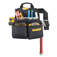 6-Pocket Framers Nail & Tool Bag Belt Combo, Polyester, Black TEQ608 | Ontario Safety Product