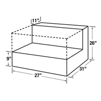 Steel Fuel Transfer Tank, Steel, 48 gal. Capacity, White Ontario Safety Products